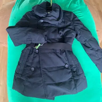 PUST 블랙 다운 자켓 허리 벨트 포함