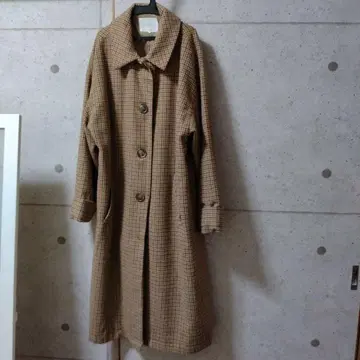 에카 소포 체크 코트