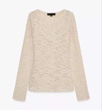 ZARA 베이지 텍스처 긴팔 니트