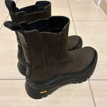 LE TALON GRISE 가죽 VIBRAM 사이드 고어 부츠 카키 37