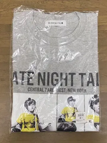쿠로야나기 테츠코 뉴욕 T셔츠 XL 그레이 미개봉