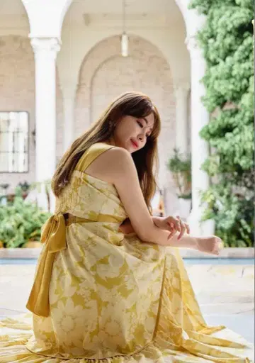 Mallorca Back Ribbon Floral Dress