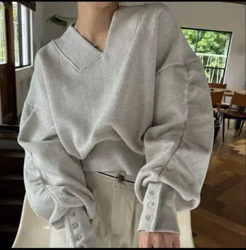 willfully vneckshirtdetaillongcuffssweat