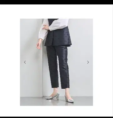 UNITEDARROWS 리본 컷 자카드 팬츠 38