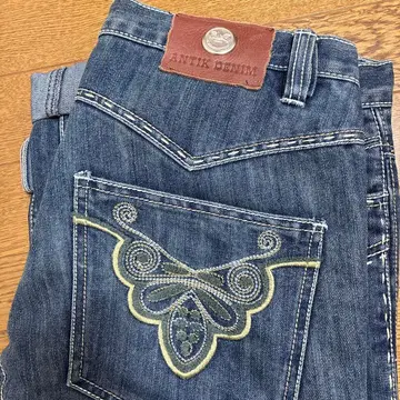 스트레이트 데님 다크 블루