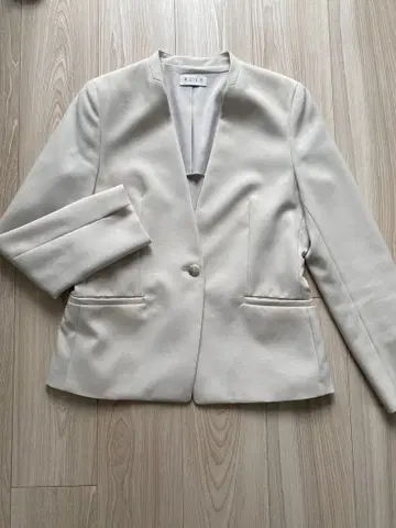 [ PLST ] 아이보리 노카라 자켓 M