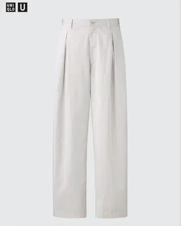 UNIQLO U 2055SS 턱 와이드 팬츠 라이트 그레이