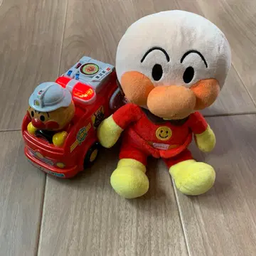 호빵맨 봉제 인형 후와린 스마일 말하는 소방차 완구 묶음 판매