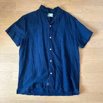 Abercrombie & Fitch 네이비 반팔 셔츠 M