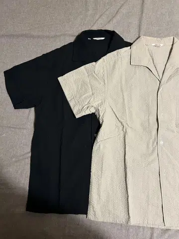 g&f co 시어서커 셔츠 블랙