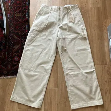 무인양품 무라실 턱 와이드 팬츠 XL 새상품