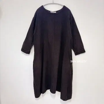[ 새상품급 ] 산바레 원피스 면마 혼방 가을/겨울 브라운