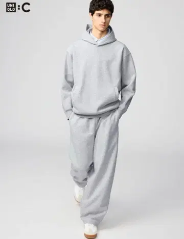 유니클로 C 맨투맨 와이드 팬츠 M UNIQLO 그레이