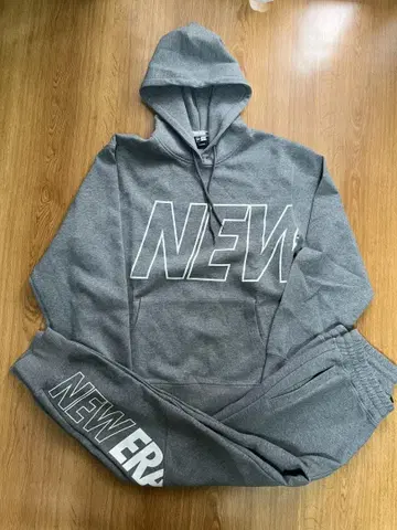 NEW ERA 그레이 후디 & 팬츠 세트 X LARGE