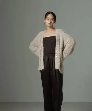 nanouniverse 팬시 샤기 가디건