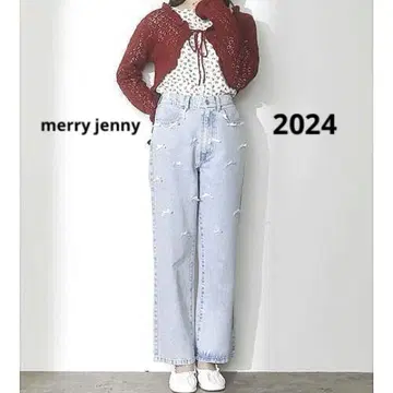 merry jenny petit ribbon 데님 팬츠 메리제니