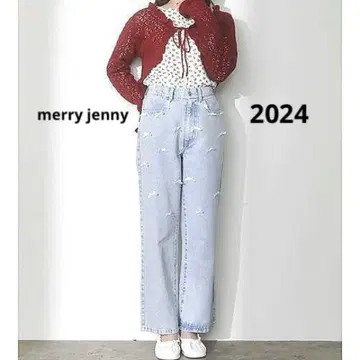 merry jenny petit ribbon 데님 팬츠 메리제니