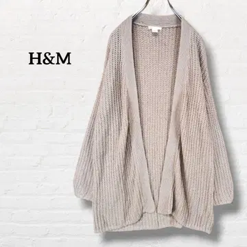 H&M 모헤어 혼방 니트 가디건 겉옷 [ S ] 베이지