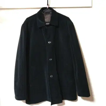 블랙 플리스 하프 코트