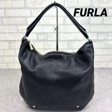 FURLA 훌라 원숄더백 블랙 가죽 핸드백