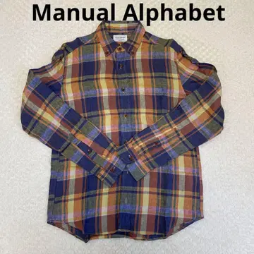 Manual Alphabet 체크 무늬 긴팔 셔츠