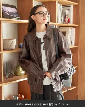 [ 베스트셀러 ] 인조 가죽 블루종 / 빅 실루엣 블루종