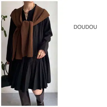 새상품 DOUDOU 워셔블 피브릴 튜닉 블라우스 원피스 F