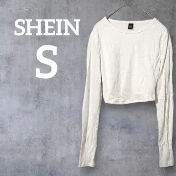새상품급 SHEIN 화이트 크롭 T셔츠 [ S ] 티셔츠