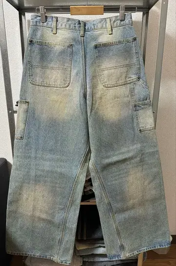 WYM DOUBLE KNEE CURVED SEEM BAGGY DENIM
