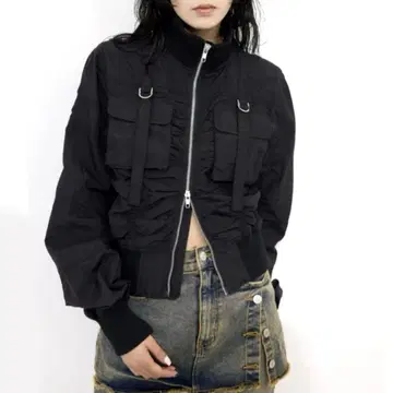 [ 미사용 ] SLY 나일론 밀리터리 자켓 블루종