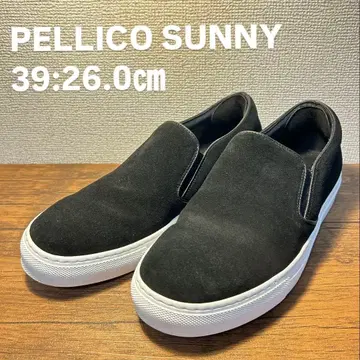 [ 미사용급 ] PELLECO SUNNY 블랙 슬립온 39:26.0cm