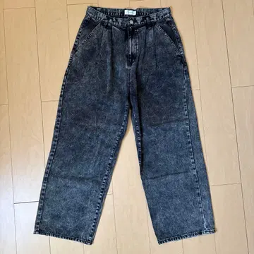 Adrer 블랙 와이드 팬츠 데님