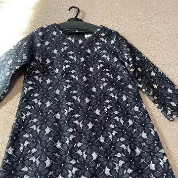 레이스 본딩 페플럼 원피스