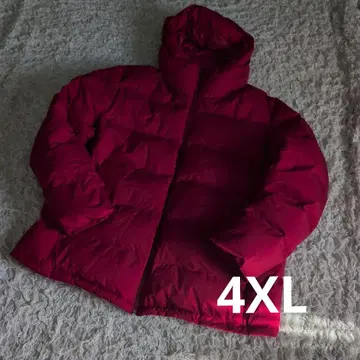 4XL 유니클로 심리스 다운 파카 다운 재킷 레드 빨간색