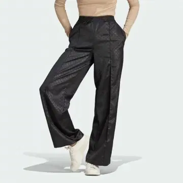 adidas Originals 모노그램 새틴 트랙 팬츠