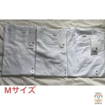 택 포함 미사용 새상품 유니클로 크루넥 T 셔츠 반팔 화이트 M
