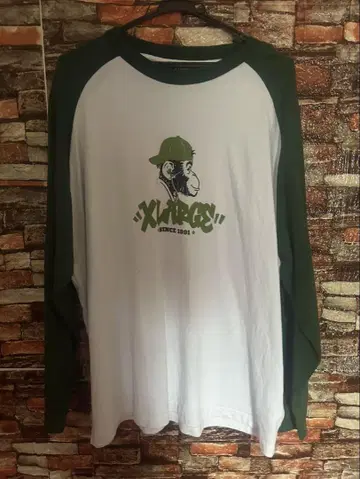 XLARGE 그린 긴팔 래글런 T셔츠 L