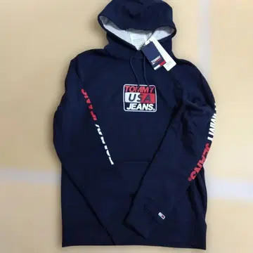 [ 택 포함 새상품 ] TOMMY USA JEANS 네이비 후드티
