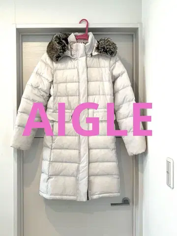 AIGLE 후드 부착 롱 다운 자켓