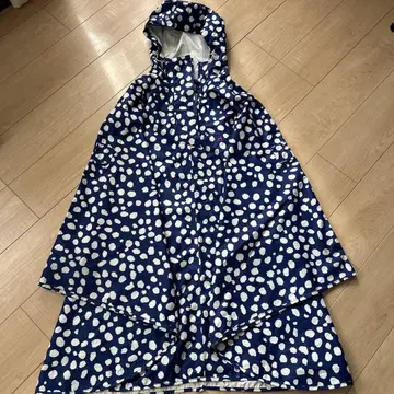 43DEGREES 레인 판초 레오파드 파랑