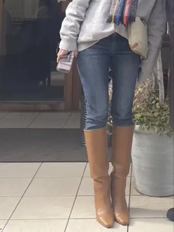 Mila Owen 브라운 롱 부츠