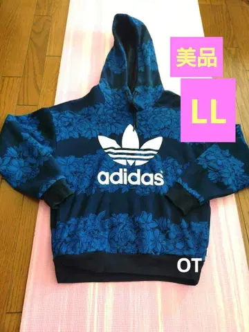 [새상품급] 여성용 adidas 꽃무늬 후드 부착 후드티