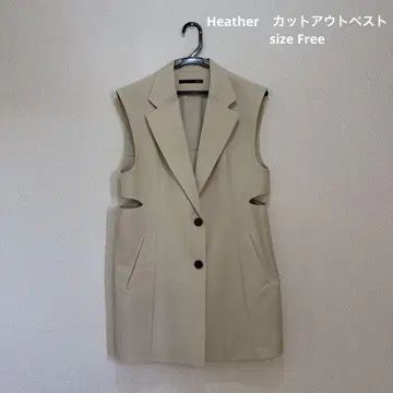 [ Heather 컷 아웃 베스트 ] / 헤더 / 프리 사이즈