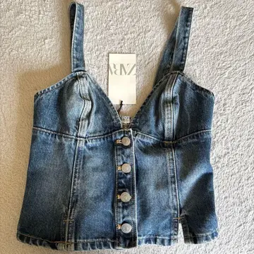 ZARA 데님 뷔스티에 미사용 새상품 택 포함