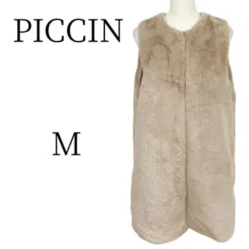 새상품급 PICCIN 베이지 슬리브리스 베스트/질레/비스티에 M