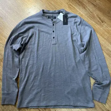 rag & bone 클래식 헨리넥 셔츠 다크 그레이 새상품 XL