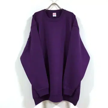 새상품 빅 맨투맨 트레이닝복 긴팔 무지 남성용 퍼플 2XL