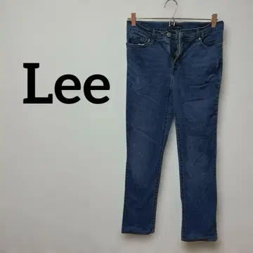 Lee 슬림핏 데미지 가공 다크 블루 청바지