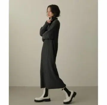 ETRE TOKYO 돌먼 롱 니트 원피스