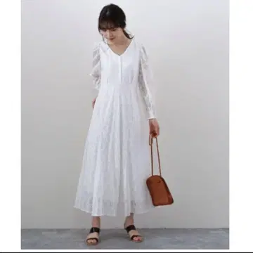 화이트 레이스 원피스 드레스 결혼식 전취